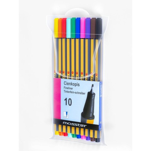 Cienkopis MASSTER wkład mix 0,4mm 10kol. Kamet (K-0156) Kamet