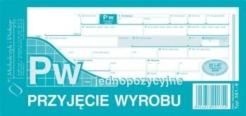 Druk samokopiujący Michalczyk i Prokop przyjęcie wyrobu jednopozycyjne 1/3 A4 80k. (381-8) Michalczyk i Prokop