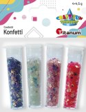 Konfetti Titanum Craft-Fun Series 4 kolory w buteleczkach z dozownikiem (11WC009) Titanum