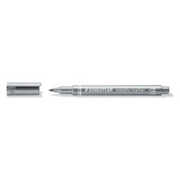 Marker permanentny Staedtler metaliczny, srebrny 1,0-2,0mm okrągła końcówka (8323-81) Staedtler