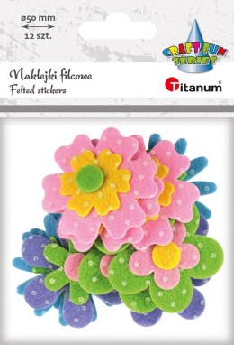 Naklejka (nalepka) Titanum Craft-Fun Series filcowa 3D kwiaty (M-02) Titanum