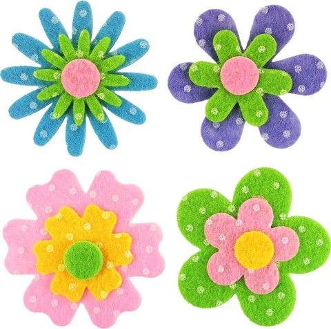 Naklejka (nalepka) Craft-Fun Series filcowa 3D kwiaty Titanum (M-02) Titanum