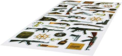 Naklejka (nalepka) Craft-Fun Series wypukła pistolety, karabiny, strzelby, akcesoria pirackie Titanum (JN-D26) Titanum