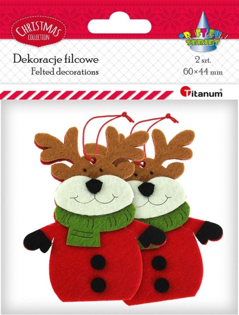 Ozdoba filcowa Craft-Fun Series Zawieszka renifer Titanum (SDGJ-529) Titanum