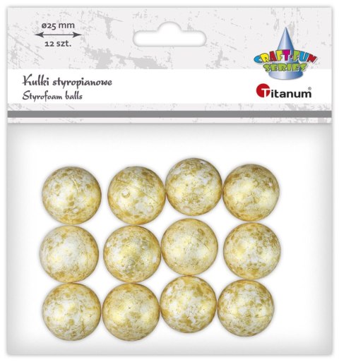 Ozdoba styropianowa Craft-Fun Series złote kulki styropianowe Titanum (23BR1218) Titanum
