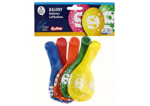 Balon gumowy Z NADRUKIEM 5 szt mix Godan (GS110/9) Godan