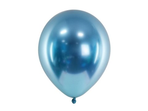 Balon gumowy Partydeco Metalizowane Glossy niebieski 300mm (CHB1-001-50) Partydeco