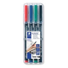 Foliopis Staedtler Lumocolor B komplet 4 kolory (314 WP4) Staedtler