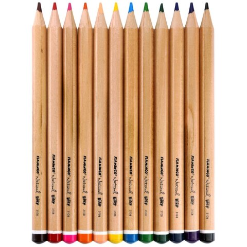 Kredki ołówkowe Jumbo Natural 12 kol. Flamingo Flamingo