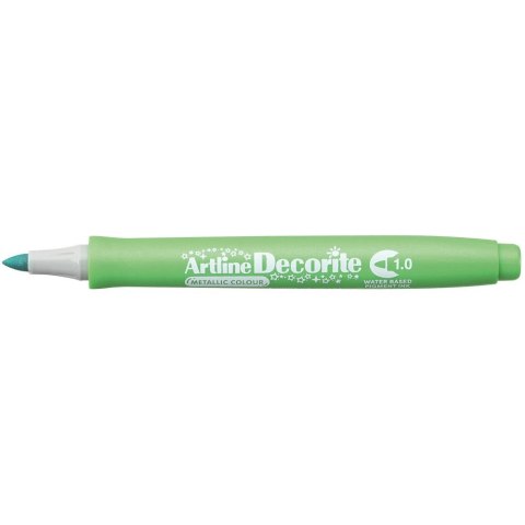 Marker permanentny metaliczny decorite wkład zielony 1,0mm pędzelek końcówka Artline (AR-033 4 8) Artline