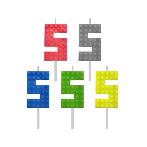 Świeczka urodzinowa klocki numer 5 Godan (7C-SUK5) Godan