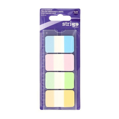Zakładki indeksujące pastelowe 45x25mmx8 bloczki 5905658810214 100k [mm:] 45x25 Strigo (SSN018) Strigo