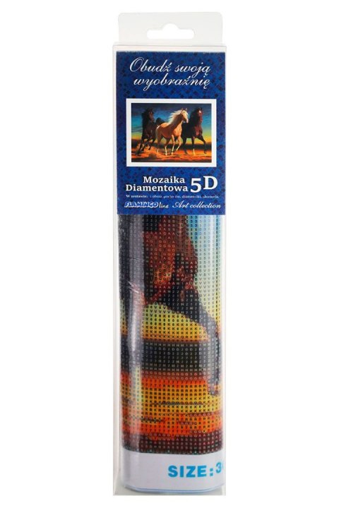 Zestaw kreatywny Diamentowa mozaika 30x40cm Konie 1 Flamingo Line (TMR24667) Flamingo Line