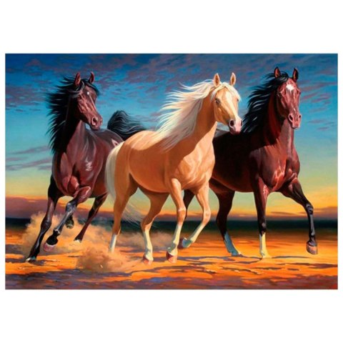 Zestaw kreatywny Diamentowa mozaika 30x40cm Konie 1 Flamingo Line (TMR24667) Flamingo Line