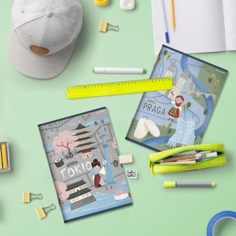 Zeszyt CITIES OF THE WORLD A5 16k. 70g krata Top 2000 (400157888) Top 2000