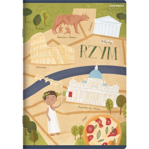 Zeszyt CITIES OF THE WORLD A5 16k. 70g krata Top 2000 (400157888) Top 2000