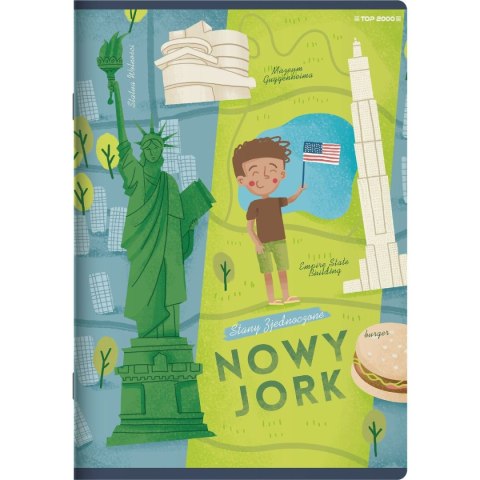 Zeszyt CITIES OF THE WORLD A5 16k. 70g krata Top 2000 (400157888) Top 2000