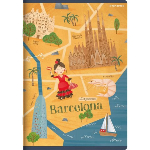 Zeszyt CITIES OF THE WORLD A5 16k. 70g krata Top 2000 (400157888) Top 2000