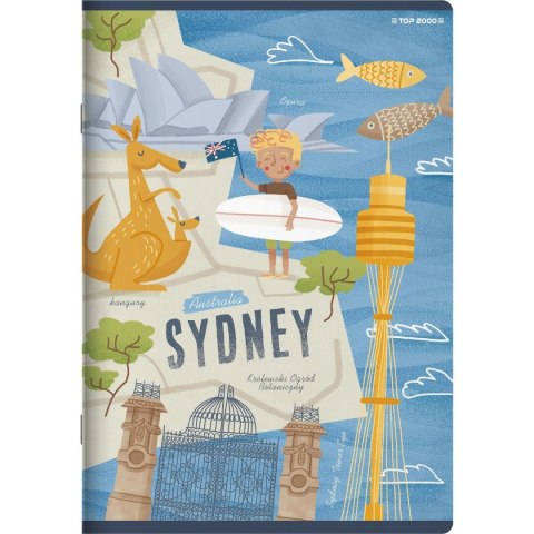 Zeszyt CITIES OF THE WORLD A5 16k. 70g krata Top 2000 (400157888) Top 2000