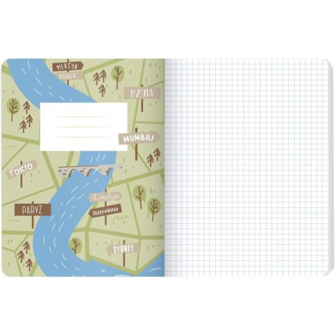 Zeszyt CITIES OF THE WORLD A5 16k. 70g krata Top 2000 (400157888) Top 2000