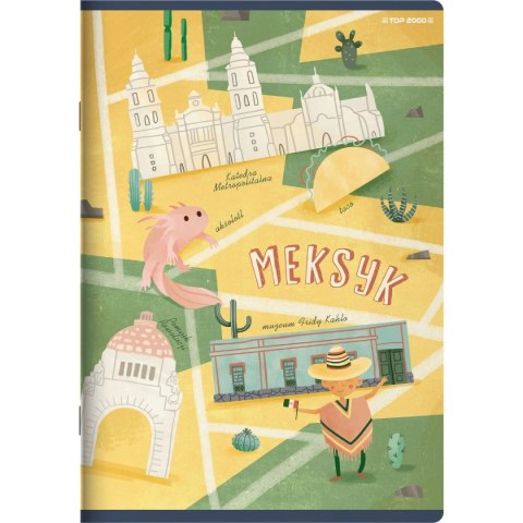 Zeszyt CITIES OF THE WORLD A5 16k. 70g krata Top 2000 (400157888) Top 2000