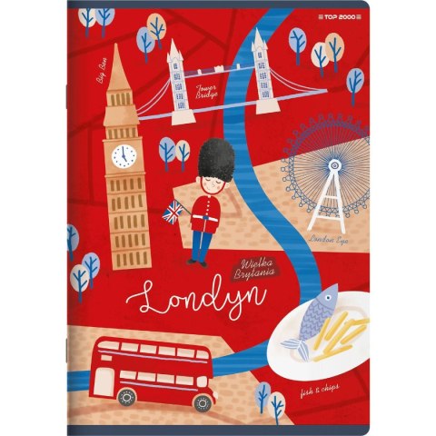 Zeszyt CITIES OF THE WORLD A5 16k. 70g krata Top 2000 (400157888) Top 2000