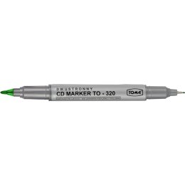 Marker do cd Toma zielony dwustronny, zielony 0,5/1,0mm (To-320) Toma