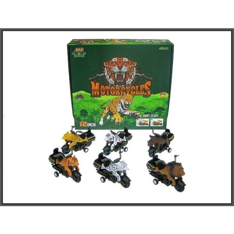 Motocykl Zwierzak 12cm 6-rodzajów Hipo (H12755) Hipo