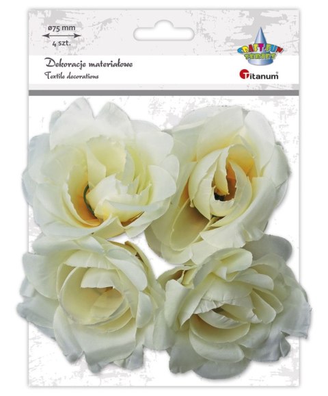 Ozdoba materiałowa Craft-Fun Series róże 4 szt. Titanum (D-TZW-230606B) Titanum