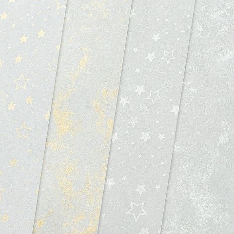 Papier ozdobny (wizytówkowy) Blask Gwiazd A4 mix 200g Galeria Papieru (208928) Galeria Papieru