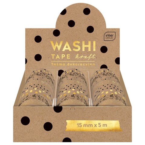 Taśma ozdobna taśma samoprzylepna GLAM 15x5 [mm x m] mix Interdruk (5902277303820) Interdruk