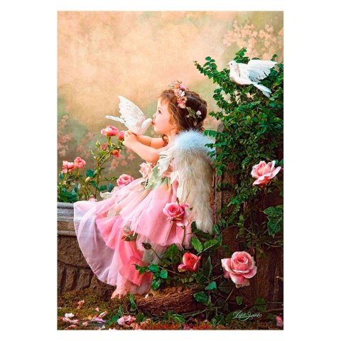 Zestaw kreatywny Diamentowa mozaika 30x40cm Dziewczynka z gołębiami Flamingo Line (TSGK79642) Flamingo Line