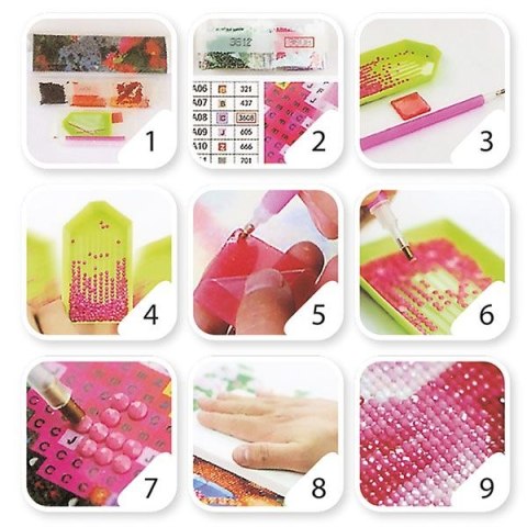 Zestaw kreatywny Diamentowa mozaika 30x40cm Konie 2 Flamingo Line (TMS29511) Flamingo Line