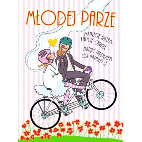 Kartka składana KARNET B6 Ślub PARA NA ROWERZE B6 Henry (5907465665308) Henry