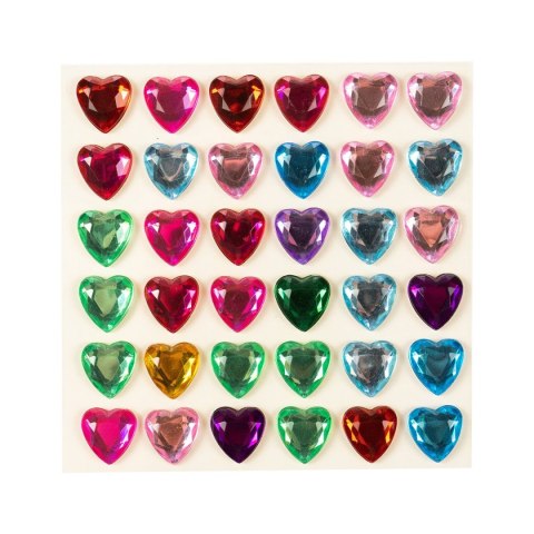 Kryształki serduszka samoprzylepne (36 szt.) mix Arpex (WA8915) Arpex
