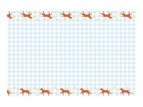 Obrus Kratka z końmi papier [mm:] 1800x1200 Partydeco (OBP3) Partydeco