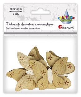 Ozdoba drewniana Titanum Craft-Fun Series motyle samoprzylepne (7509) Titanum