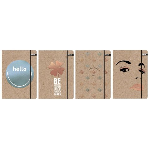 Teczka kartonowa na gumkę z gumką Kraft liner HS A4 szary Beniamin Beniamin