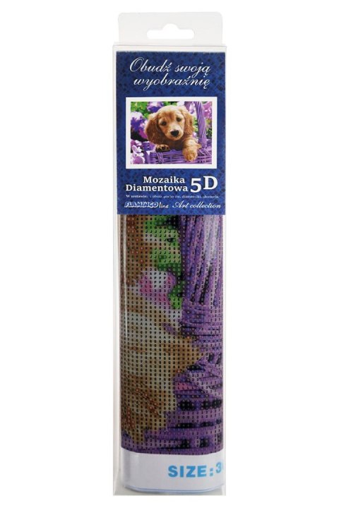 Zestaw kreatywny Diamentowa mozaika 30x40cm Pies Flamingo Line (TMF20876) Flamingo Line