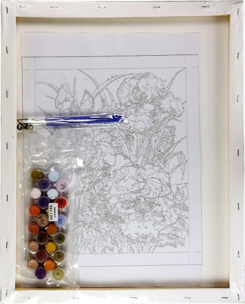 Zestaw kreatywny Malowanie po numerach 40x50cm Irysy Flamingo Line (FYS174) Flamingo Line