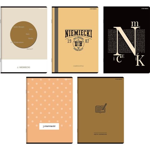 Zeszyt A5 niemiecki 60k. 70g krata Top 2000 (400183681) Top 2000