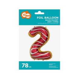 Balon foliowy Godan cyfra 2 CIASTECZKO 34cal (BC-HCS2) Godan