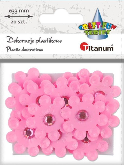 Kwiaty Craft-Fun Series samoprzylepne Titanum (2324043-pink) Titanum