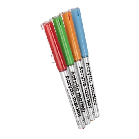 Marker permanentny akrylowy z pedzelkiem wkład mix pędzelek końcówka Starpak (548339) Starpak