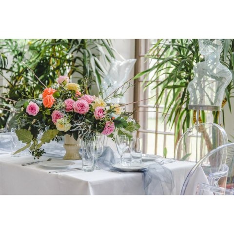 Organza organza Gładka 0,36x9 [mm x m] srebrna Partydeco (ORS-018) Partydeco