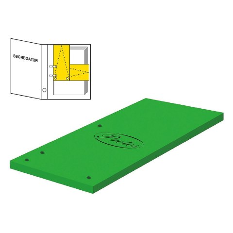 Przekładka czysta 1/3 A4 zielona 160g 50k Protos Protos