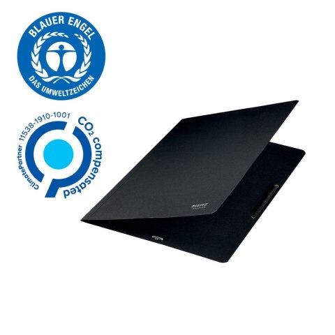 Teczka kartonowa na gumkę recycle A4 czarna 430g Leitz (39080095) Leitz