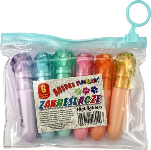 Zakreślacz wkład 6 kolorów 1-4mm Fun&Joy (FJ01060556) Fun&Joy