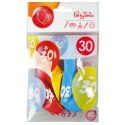 Balon gumowy Arpex z nadrukiem cyferki - 30 (3 szt.) mix 280mm (KB2006-30-9944) Arpex