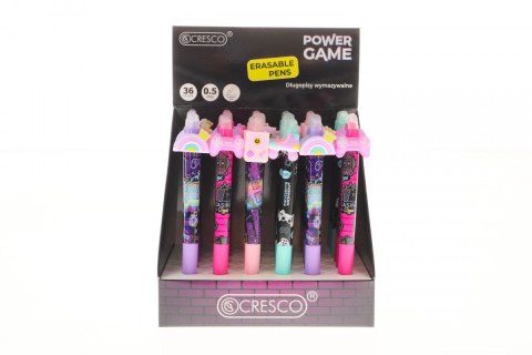 Długopis wymazywalny POWER GAME 5907464221949 wkład niebieski 0,5mm Cresco (450010-P) Cresco